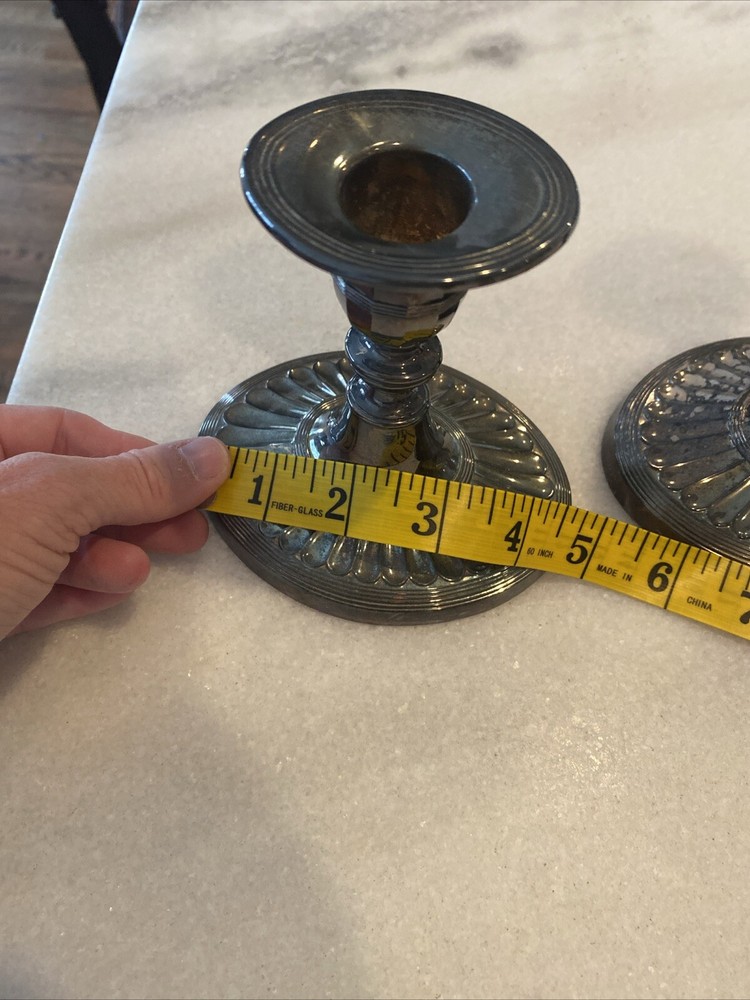 Vintage Sheffield Silver Co Silver Candlestick “Victorian Eye” Regency Style