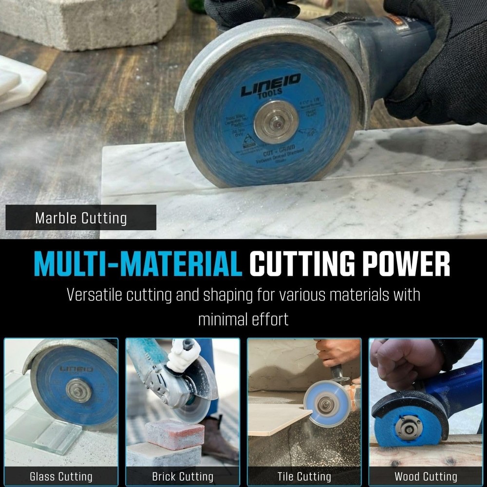 2pk Diamond Saw Blade Vacuum Brazed Angle Grinder Discs 4-1/2″