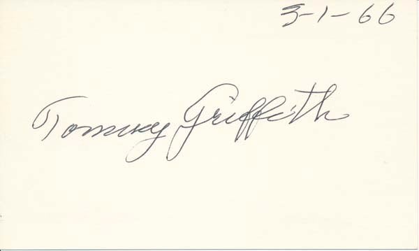 Tommy GRIFFITH / Signature Signed