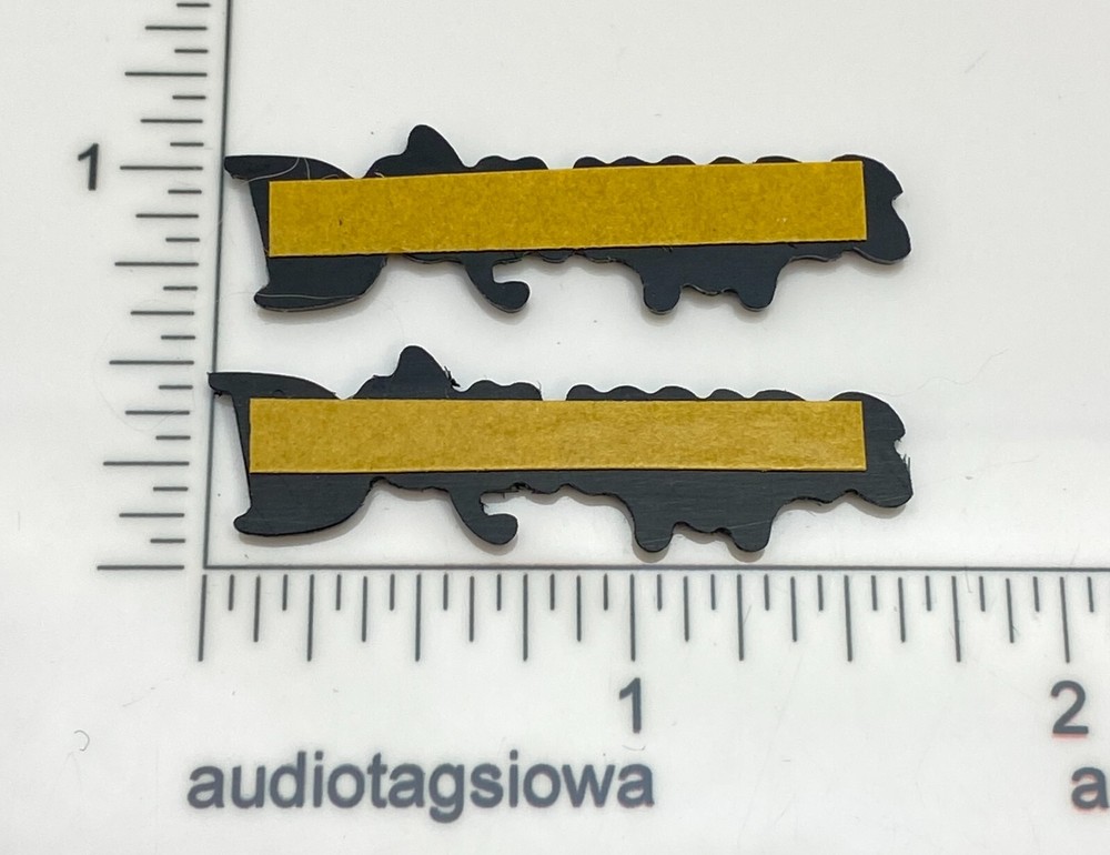 Definitive Technology Speaker Badge Logo Custom Pair Incised Silver/Black