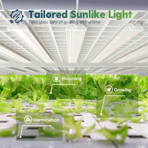 1 Pack 4ft LED Grow Light, 60W (350W Equivalent), Sunlike Full 4FT - 1 Pack