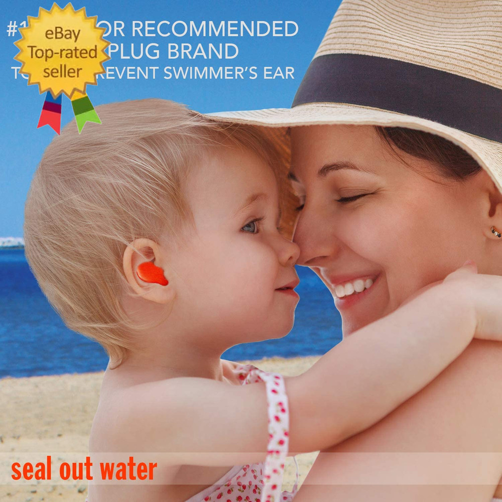 Soft Moldable Silicone Putty Ear Plugs - Kids Size, 6 Pair - Comfortable Small E