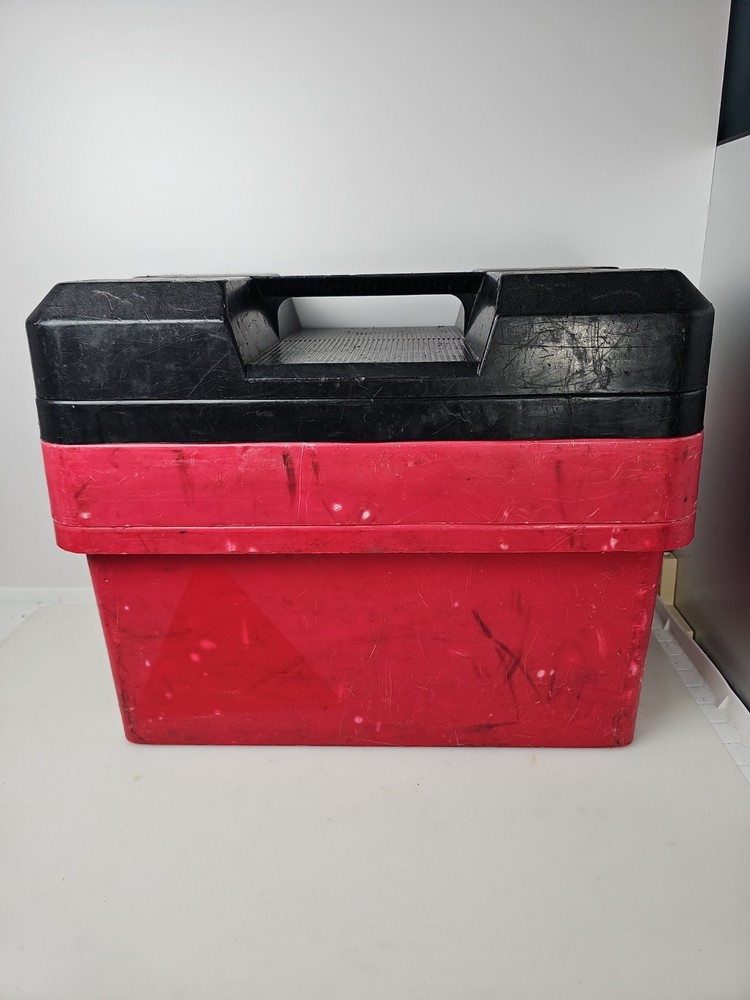 Snap-on Red Plastic Portable Multi Layer Tool Box Storage Chest Case KRW200