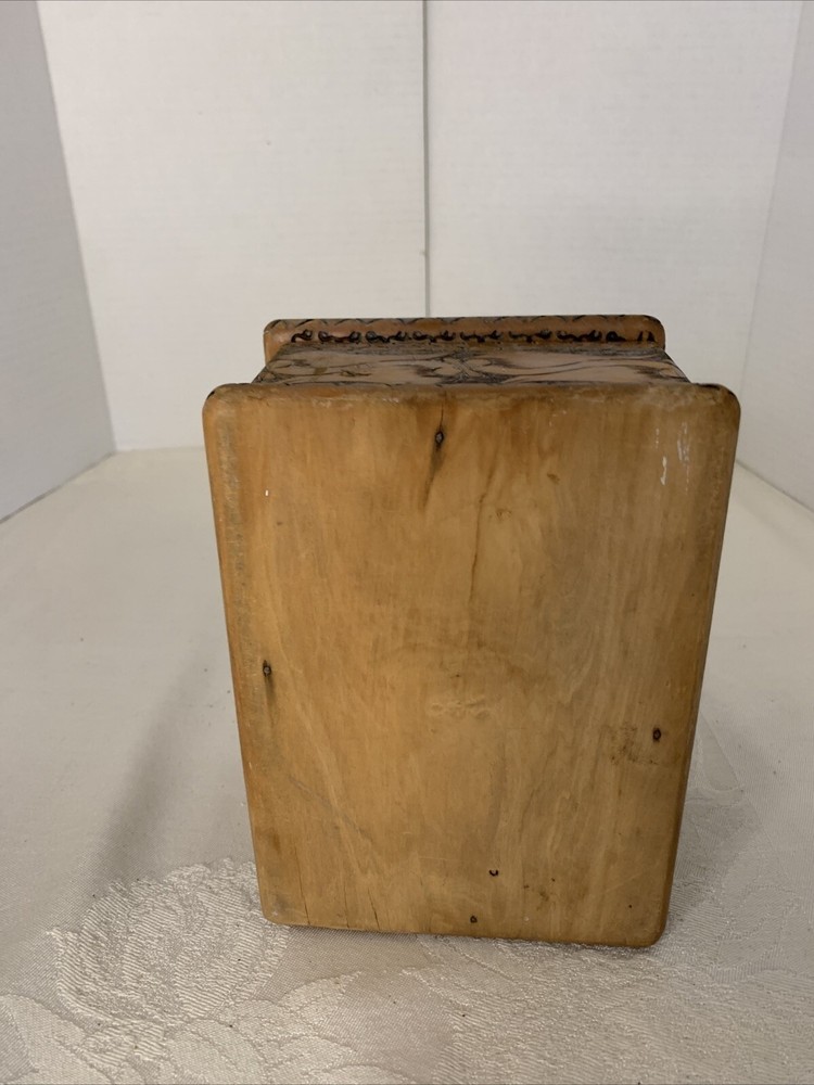 Vintage Hand Carved Cigarette Box