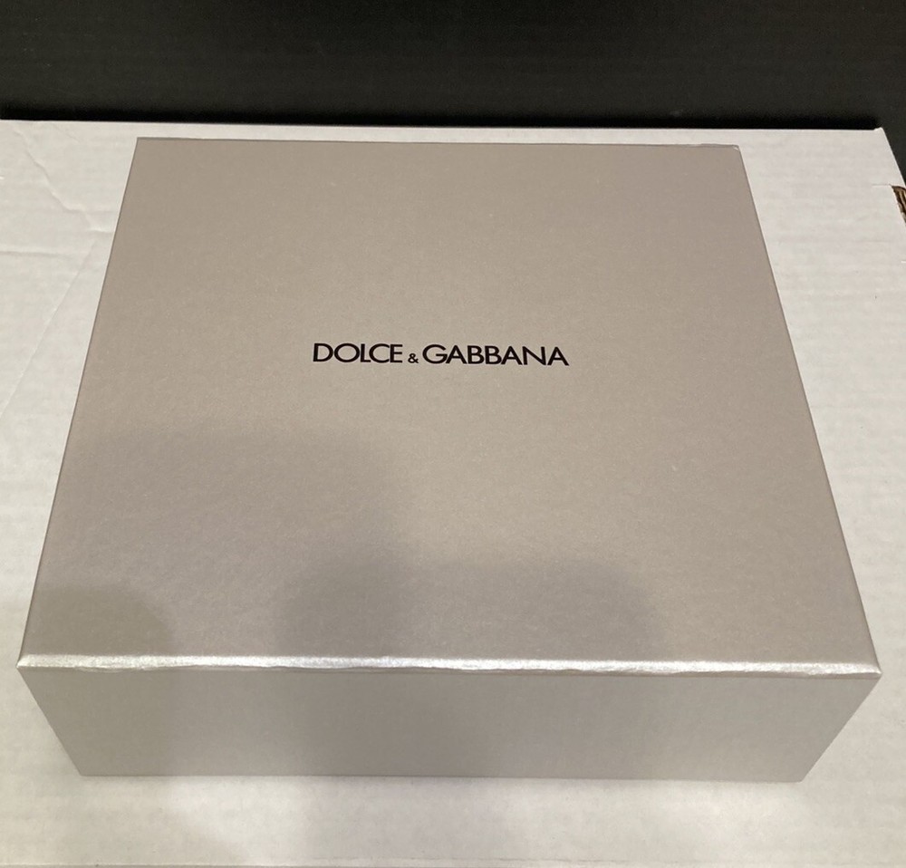 DOLCE & GABBANA Silver Gift/Storage Box Tissue Paper NEW
