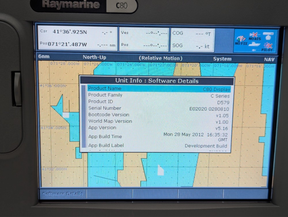 Raymarine C80 Marine Radar GPS Chartplotter 8.4" MFD Display Updated v5.16