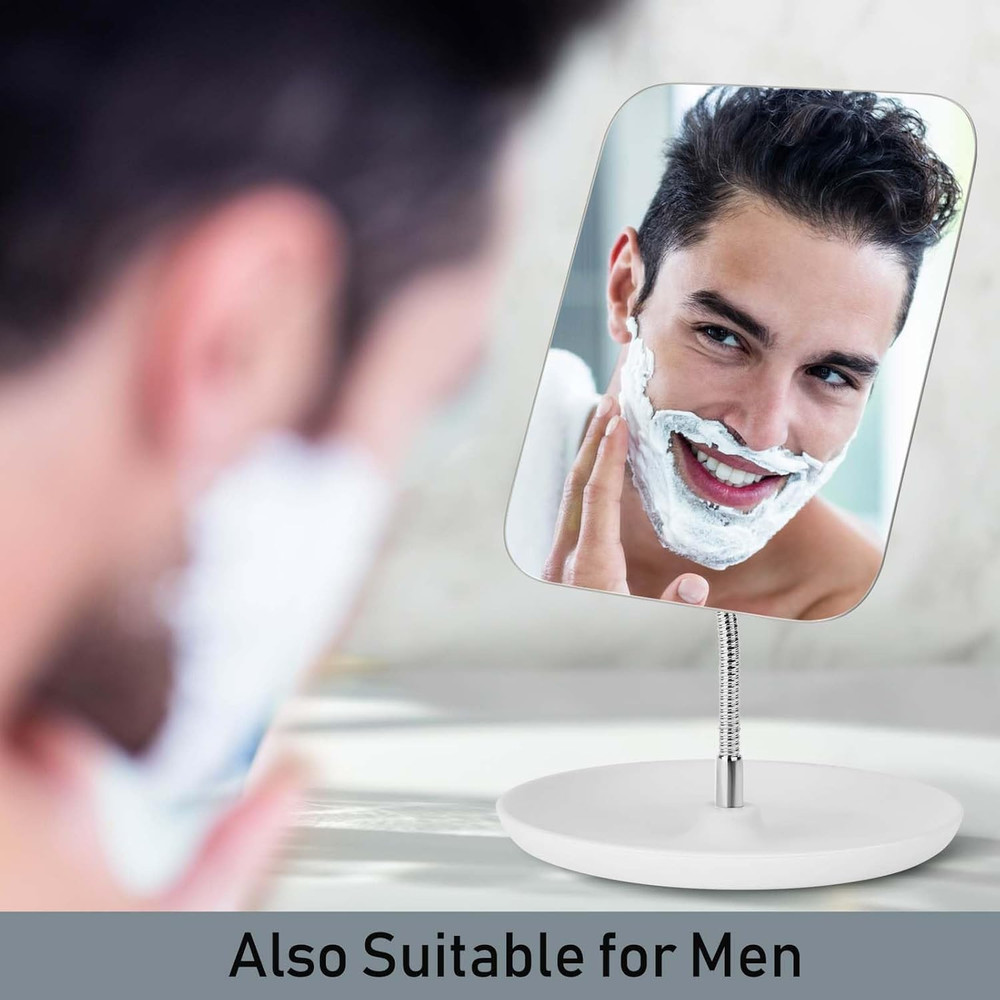 Adjustable Table Vanity Mirror with Stand - 360° Rotating Makeup Mirror