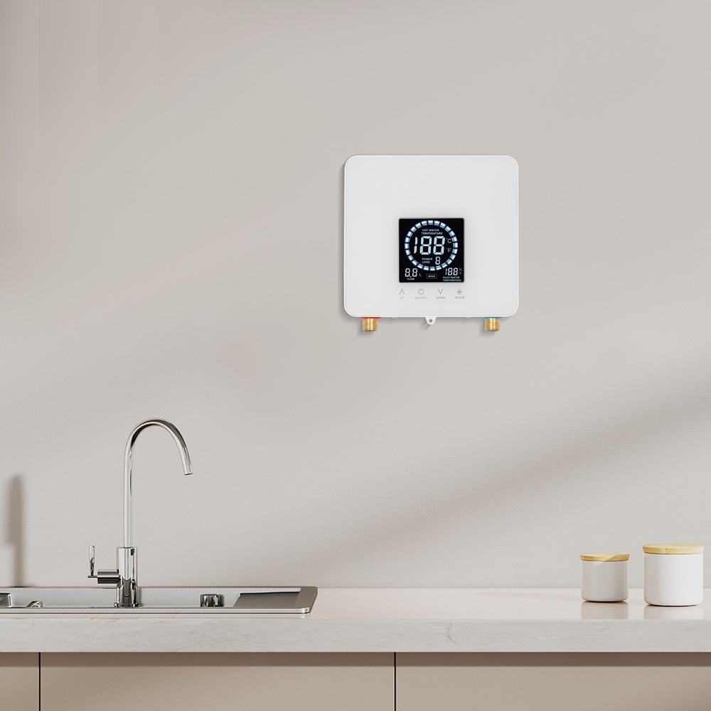Instant Electric Water Heater with LED Display - Compact & Efficient