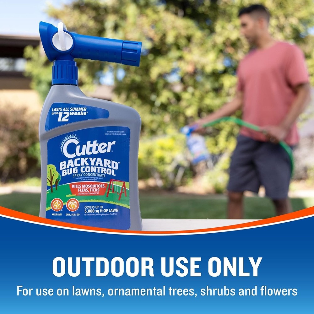 Backyard Bug Control Spray 2-Pack – Kills Mosquitoes, Fleas, Ants, 32 oz Each
