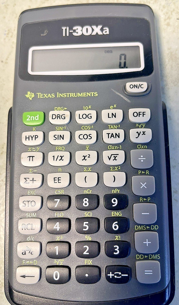 Texas instruments ti-30xa scientific calculator
