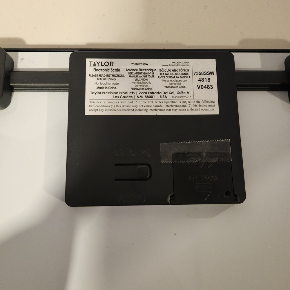 Taylor Digital 400LB Capacity Black/Grey Bathroom Scale