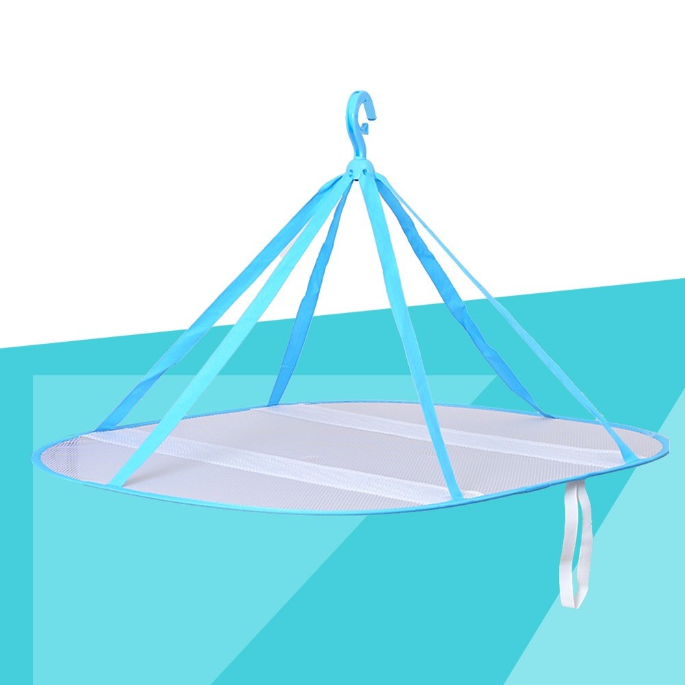 Folding Clothes Drying Net Laundry Rack Foldable Mesh Hanging Dryer