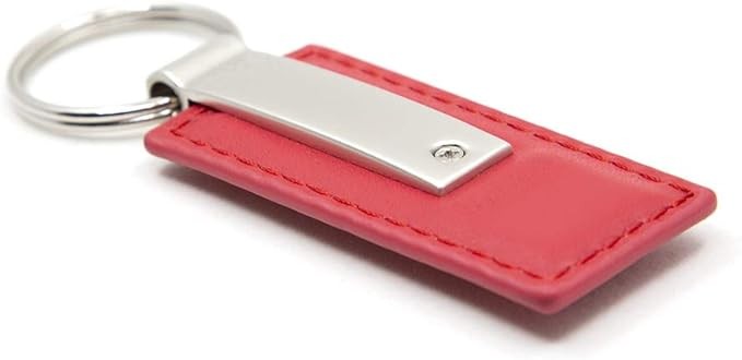 Acura Red Rectangular Leather Key Chain