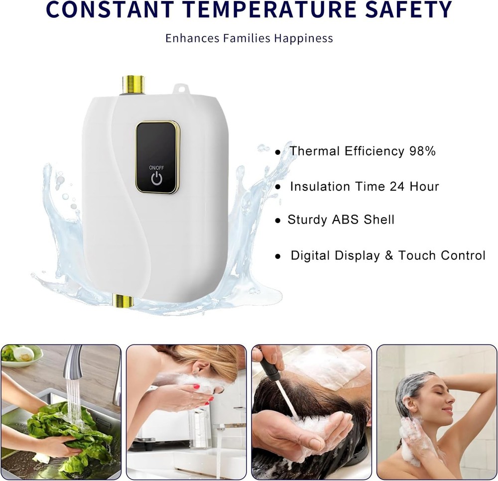 Calentador De Agua Para Ducha Electrico 110V Caliente Regadera 3 Temperatura New