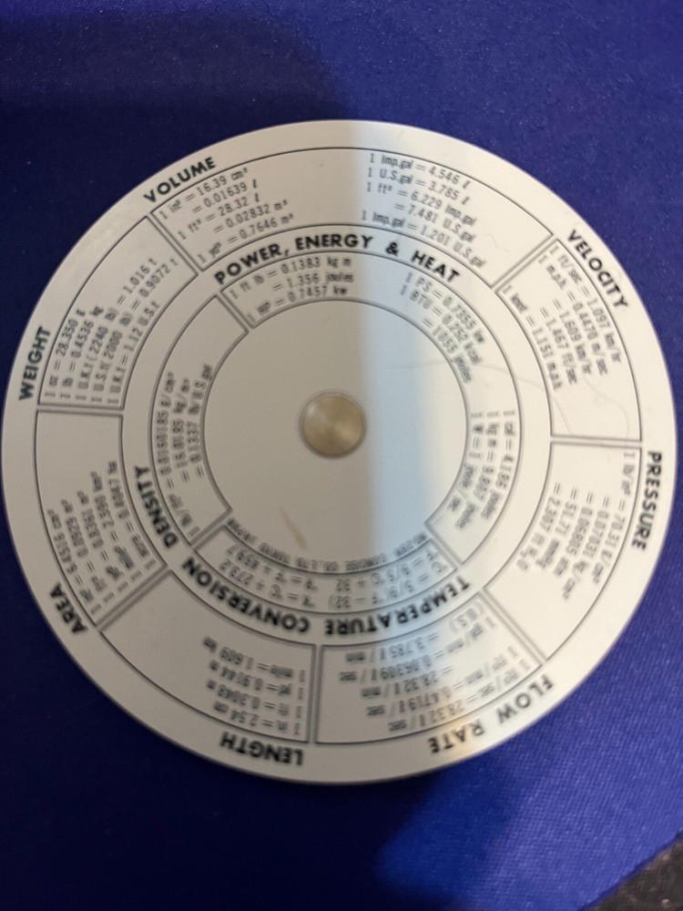 Tescom slide rule
