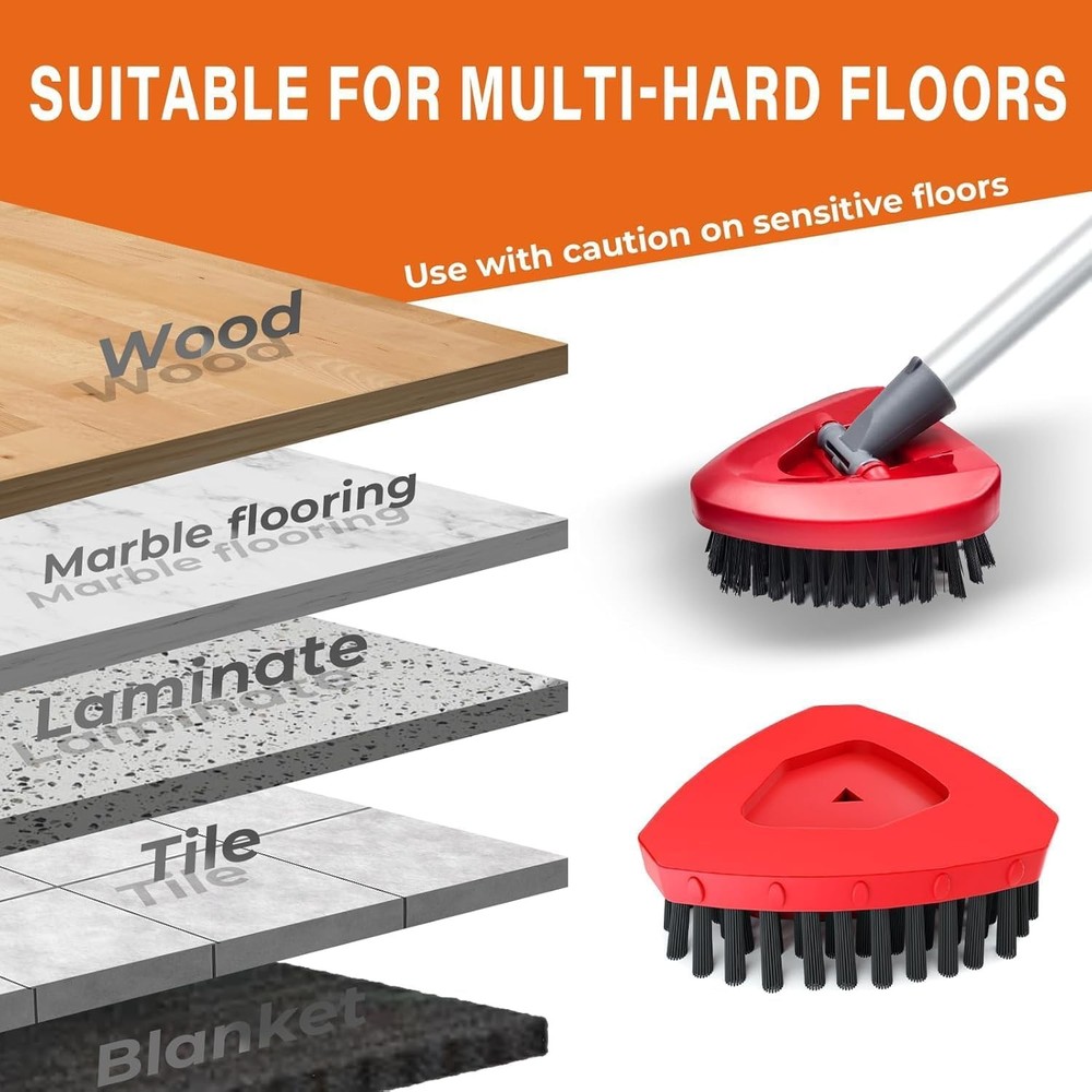Small Spin Mop Replace Head Base + Scrub Brush for O Cedar 2-Tank RinseClean,...