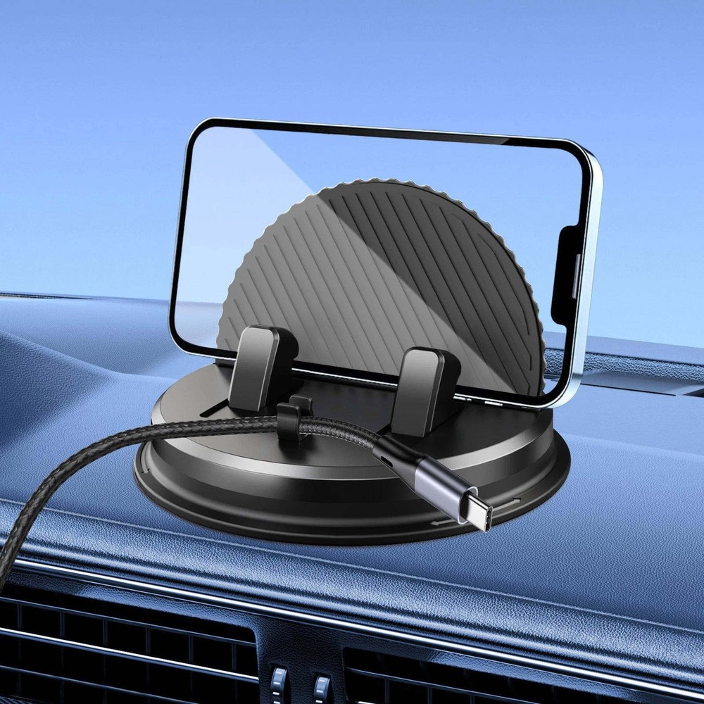 Car Dashboard Holder for Smartphone GPS Tablet with 360 Degree Rotating Base