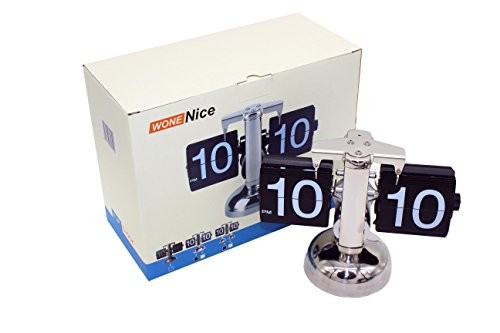 Retro Digital Flip Down Clock -Battery Powered Internal Gear Operated Clock