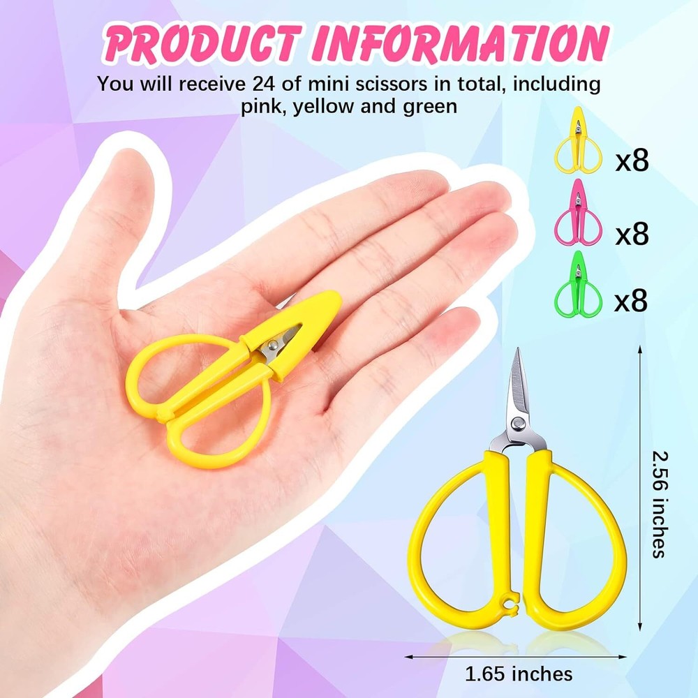 Mini Scissors Thread Tiny Colorful Travel Back to Assorted