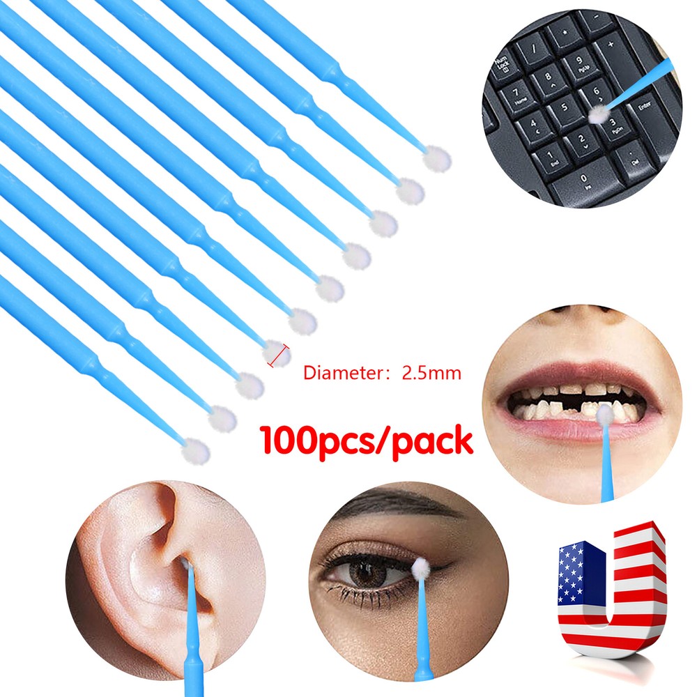400 Microbrush Micro Brush Applicator Tips for Makeup Eyelash Dental 4 sizes
