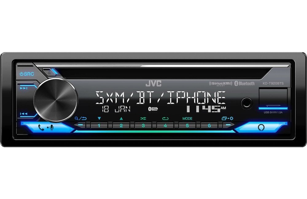 JVC KD-T920BTS In-Dash Single DIN CD Receiver with Bluetooth