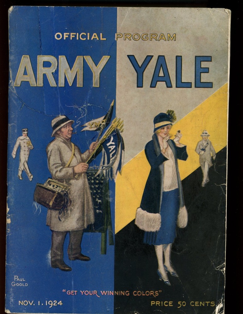 November 1st 1924 Army vs. Yale Program ROUGH LOOK!