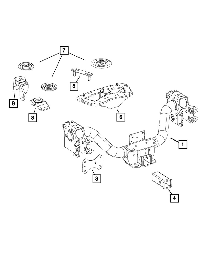 Genuine Mopar Hitch Ball Mount Adapter 68165918AA