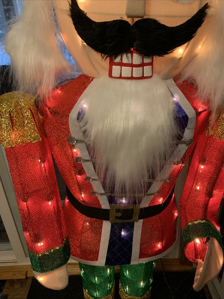 5’ Nutcracker King LED light Up. Red/Gold