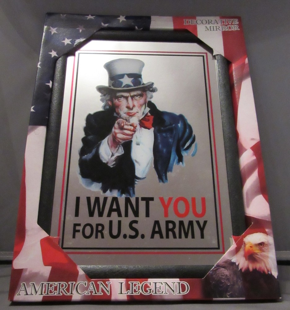 Mirror Uncle Sam pub/bar, mancave, home decoration