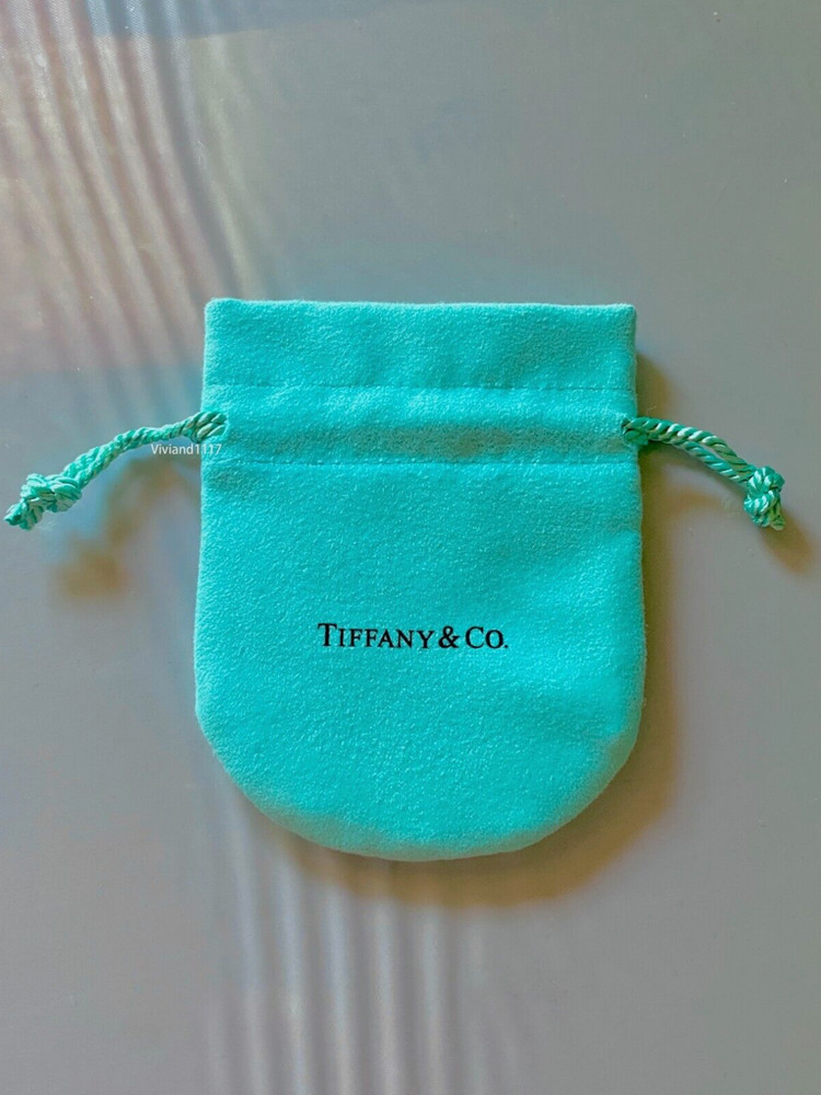 Tiffany Empty Packaging Small Blue Drawstring Closure Jewelry Pouch - New