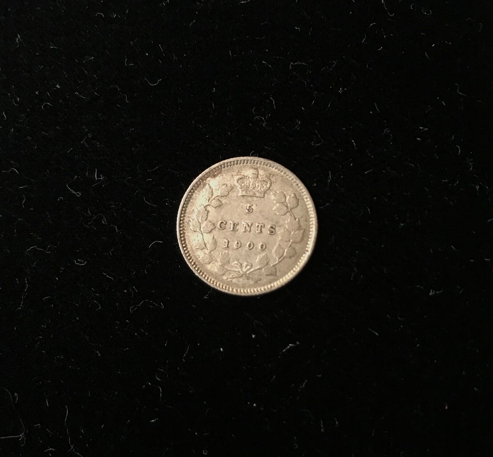 1900 Canada 5 Cents  oval 0's