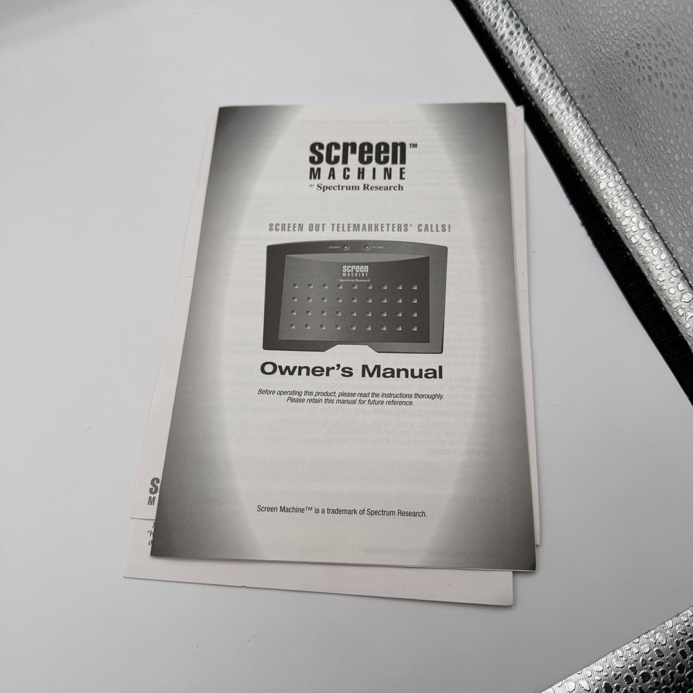 Spectrum Research Screen Machine Blocking System Filter Telemarketing Calls