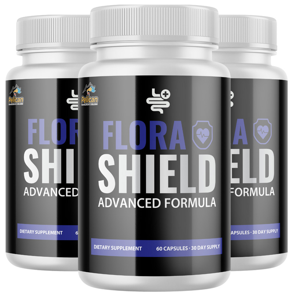 Flora Shield- Oral & Digestive Support- 3 Bottles- 180 Capsules