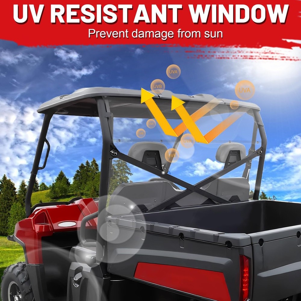 Utility Vehicle Rear Window Panel Cover