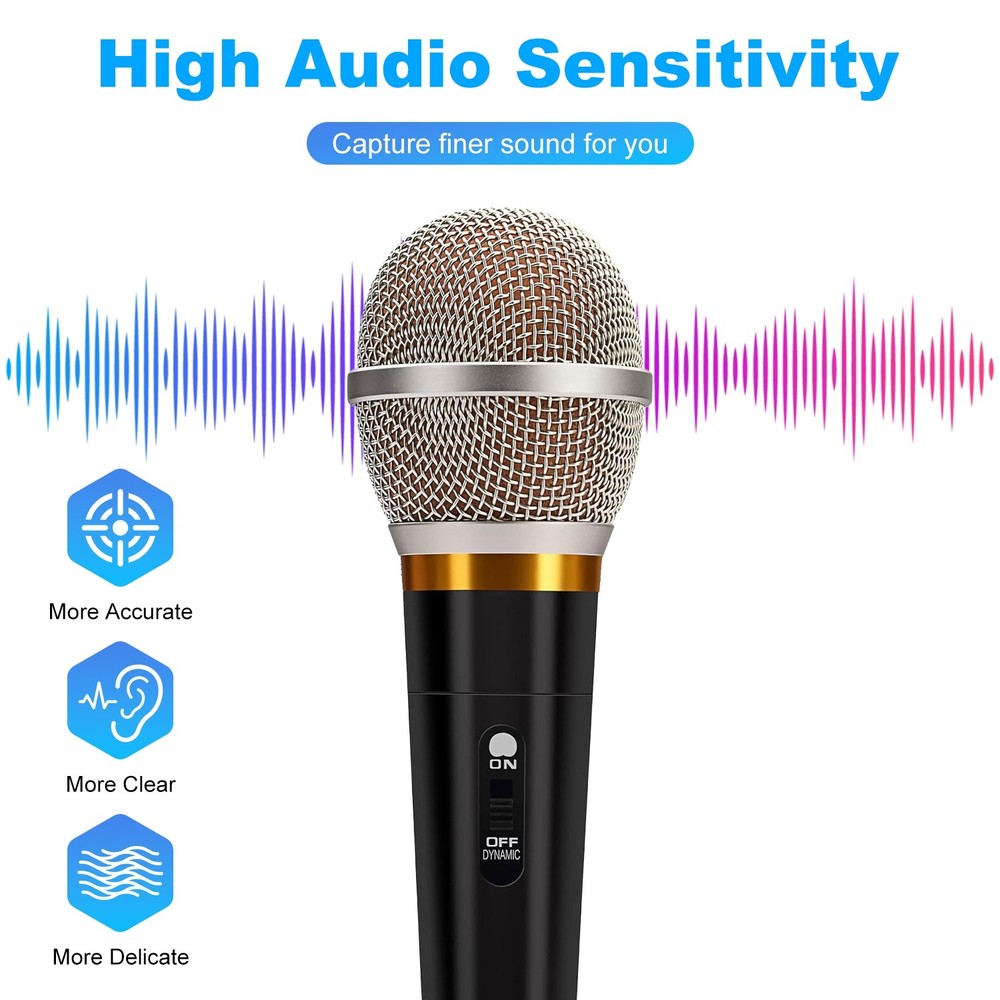 Professional Handheld Dynamic Microphone XLR Connection With On/Off Switch