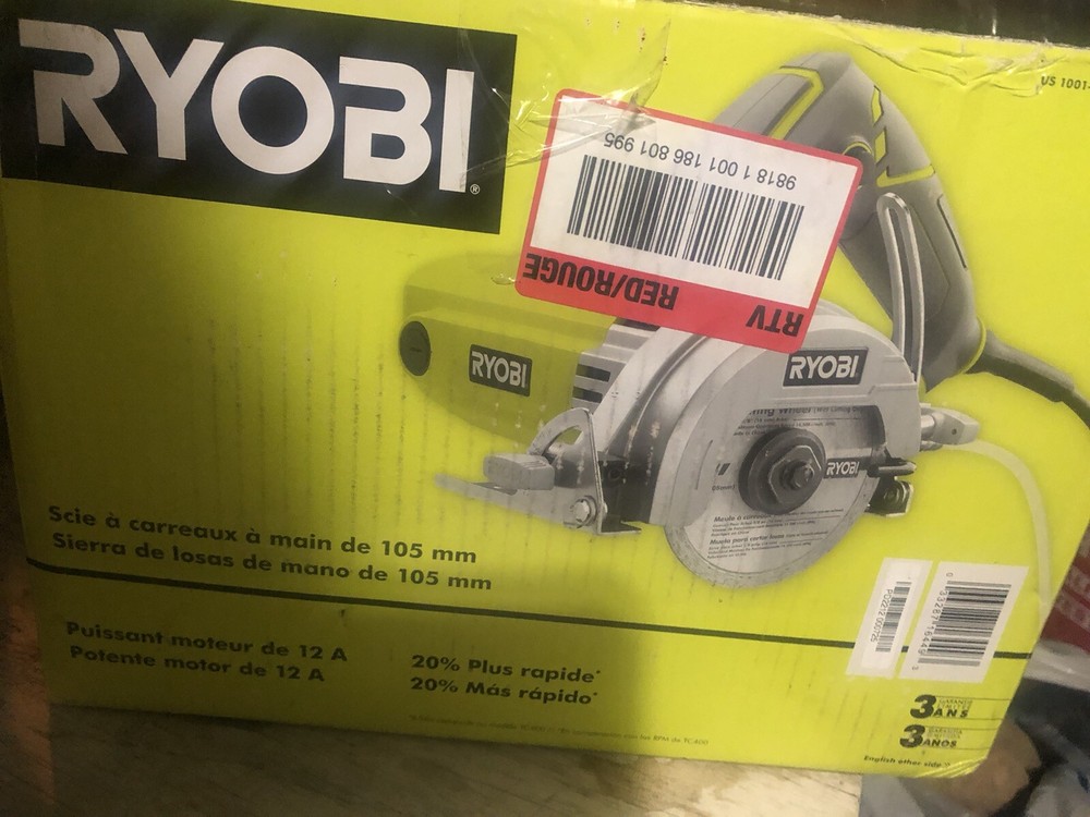 (NEW) RYOBI "4" HAND HELD TILE SAW.