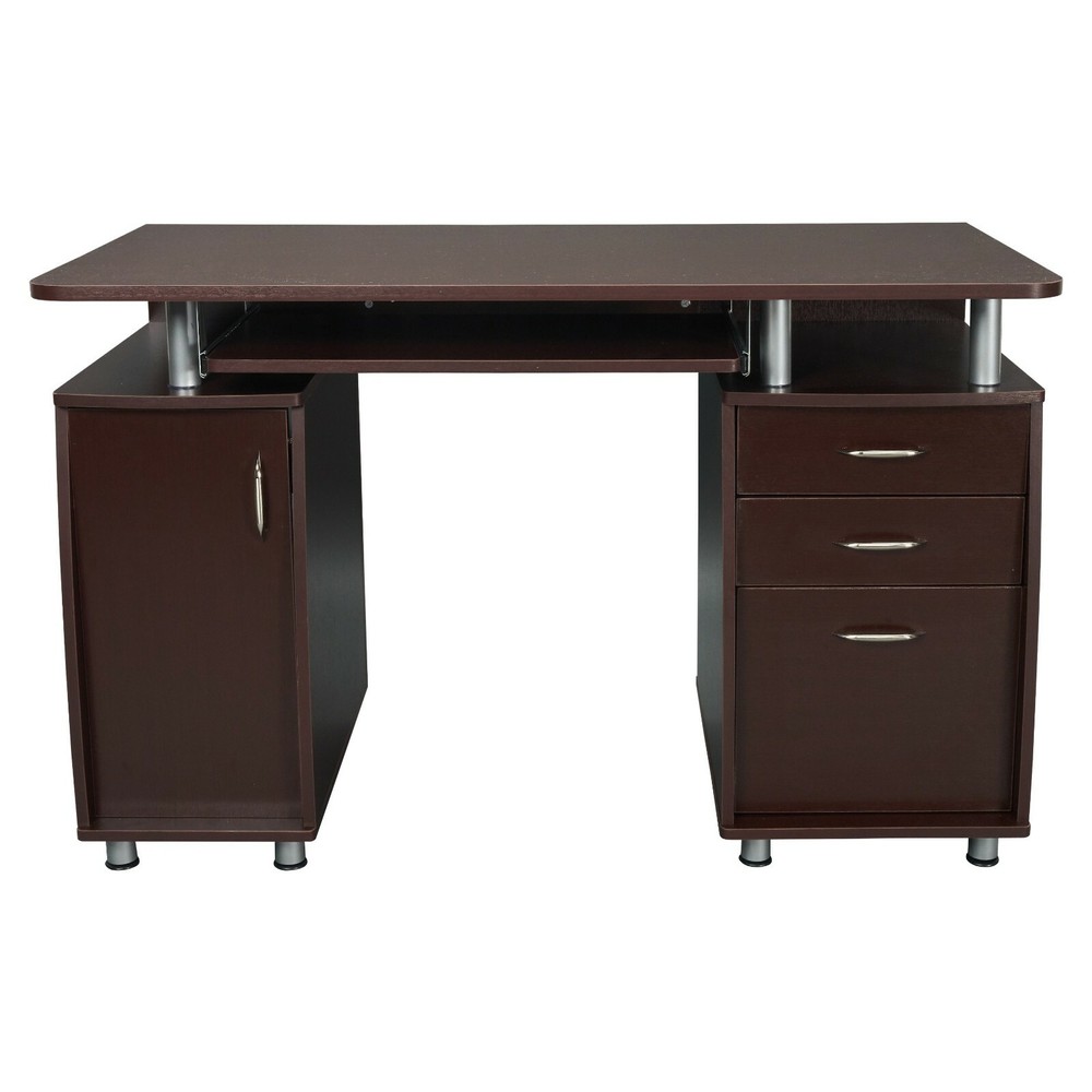 Techni Mobili Complete Computer Desk Workstation with Multiple Storage Drawers