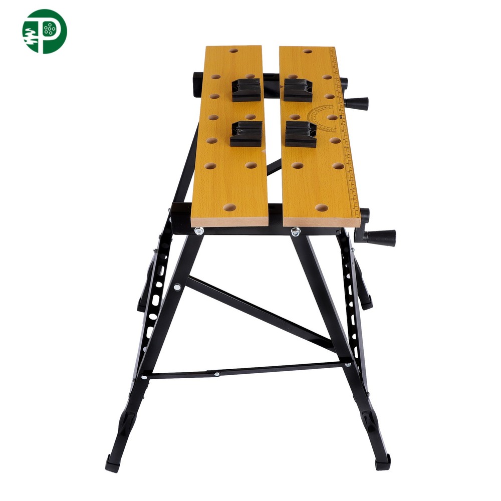 220lbs Folding Workbench,Workshop Tool Storage,Vise Garage Steel Work Table