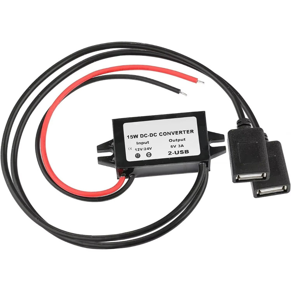 DC-DC 12V To 5V Converter Step Down Module USB Output Power Adapter