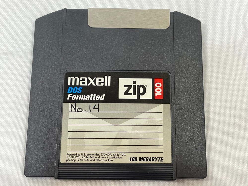 Used Maxell DOS Formatted ZIP 100 ZIP100 100MB Disk - Tested and Working
