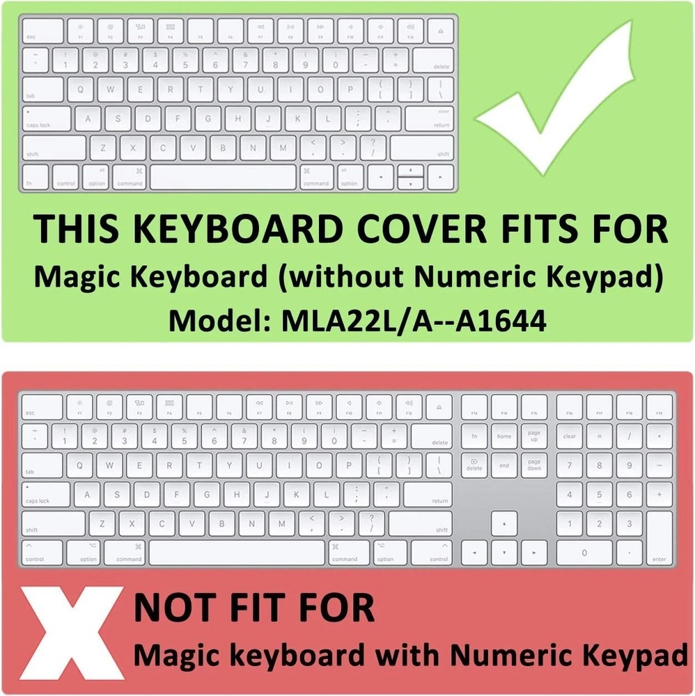 Ultra Thin Silicone Keyboard Cover Protector Skin for Apple iMac Magic Keyboard