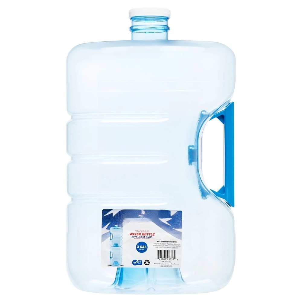 (2 pack) Stackable & Refillable Water Gallon (3gal)