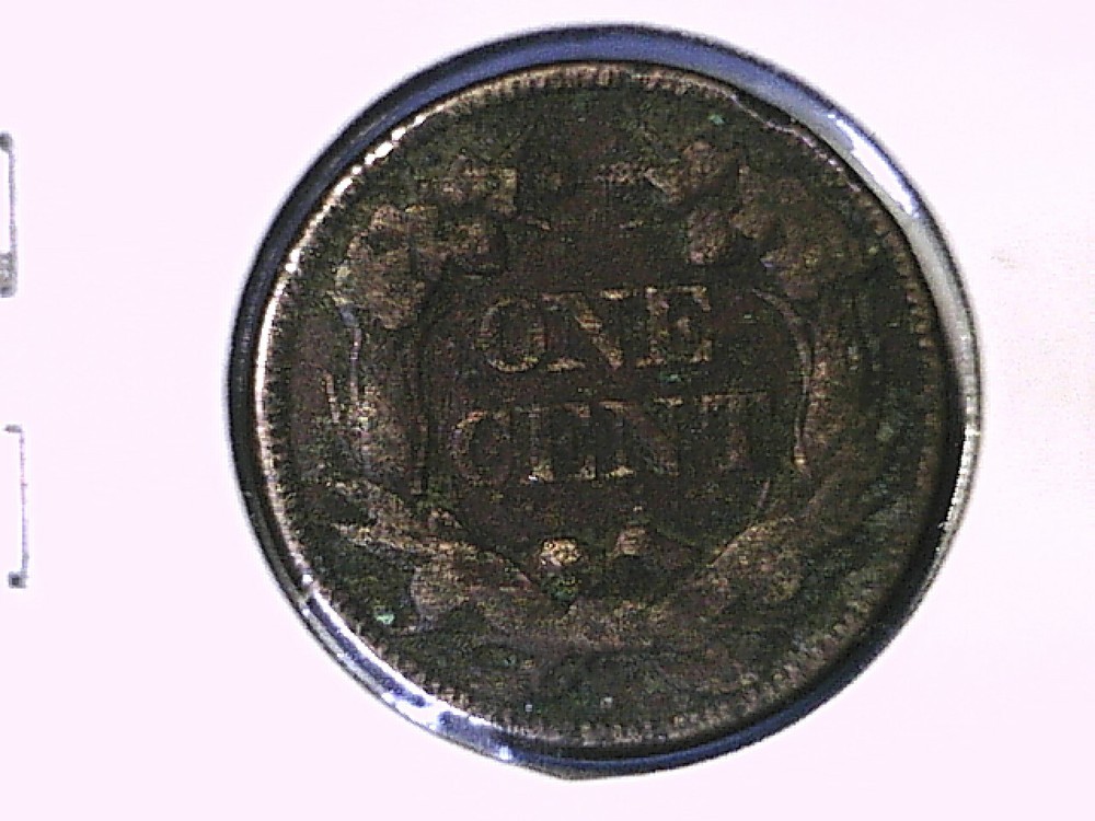 1857 Flying Eagle Cent Genuine Raw Ungraded 01004