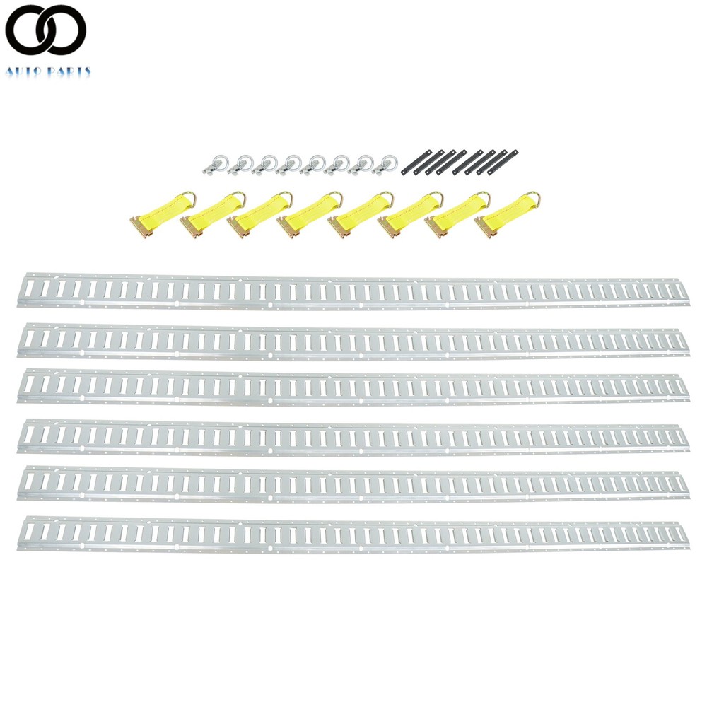 For Trucks Durable 30 Pack 8' E Track Tie Down Rail Kit Horizontal Galvanized
