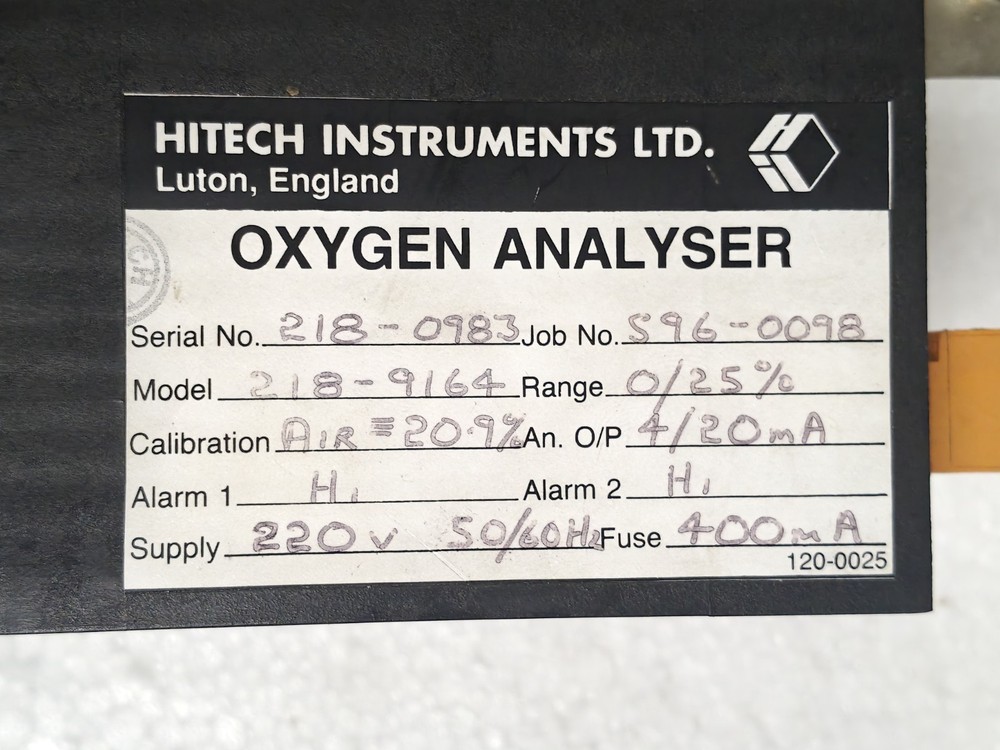 Hitech Instruments G1000 Oxygen Analyser