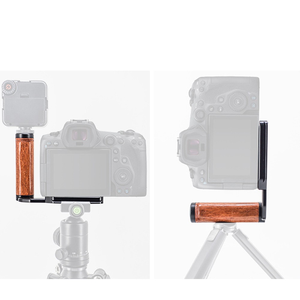 Side Wood Handle Left L-Plate Quick Release Plate Universal Camera Accessory Xb