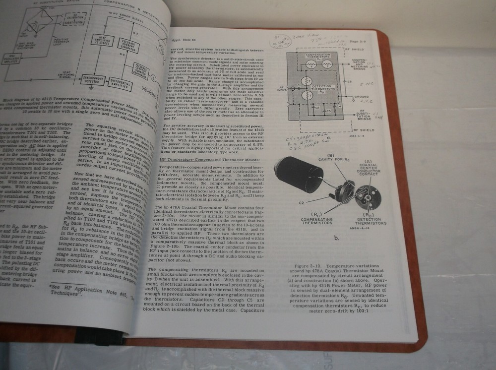 HP MICROWAVE POWER MEASUREMENT APPLICATION NOTE 64 TECHNICAL MANUAL 64