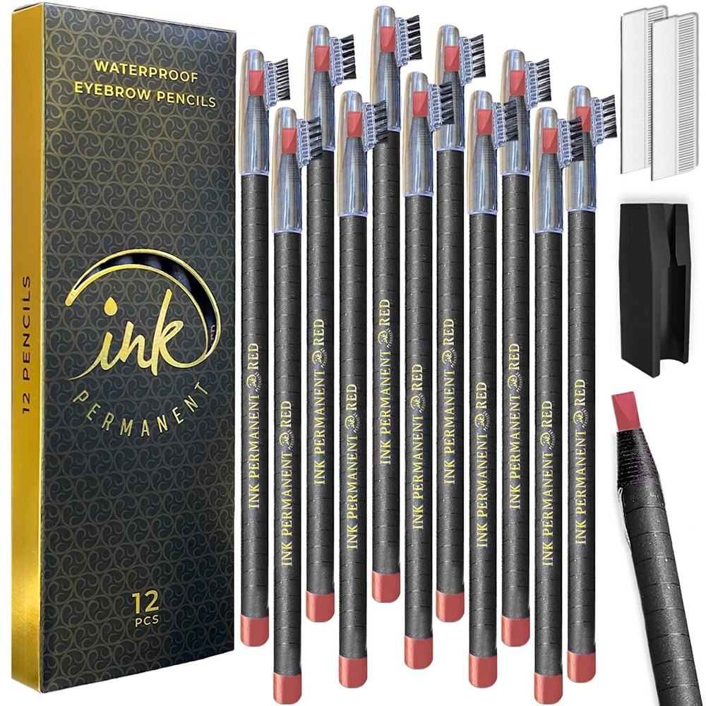Ink Permanent Waterproof Eyebrow Mapping Pencils for Permanent Makeup Microbladi