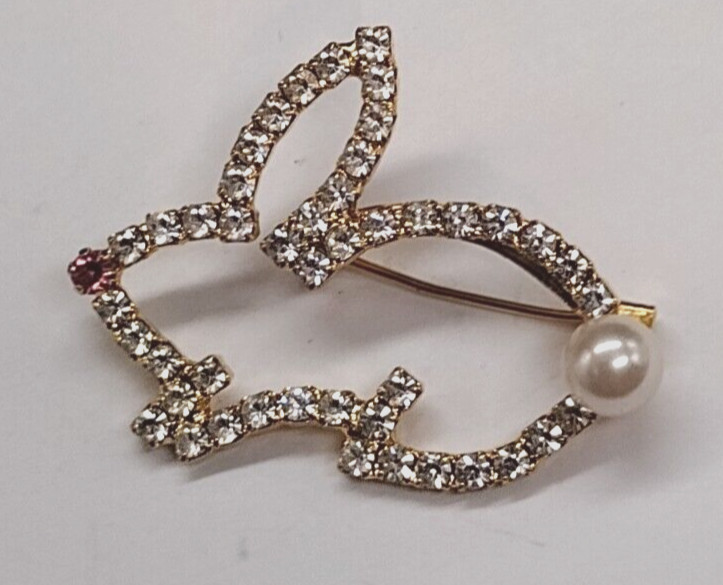 Sparkling Bunny Rabbit Lapel Pin