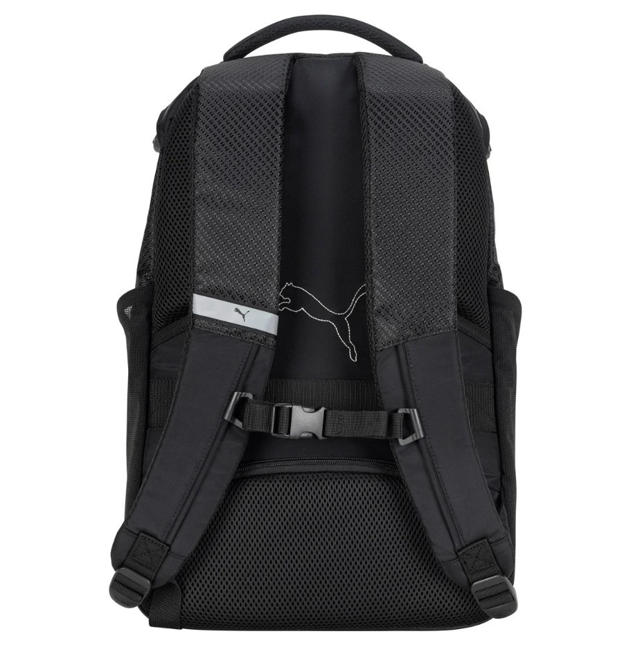 Puma Backpack Challenger 2 Black Pockets Reflective Compression Straps School